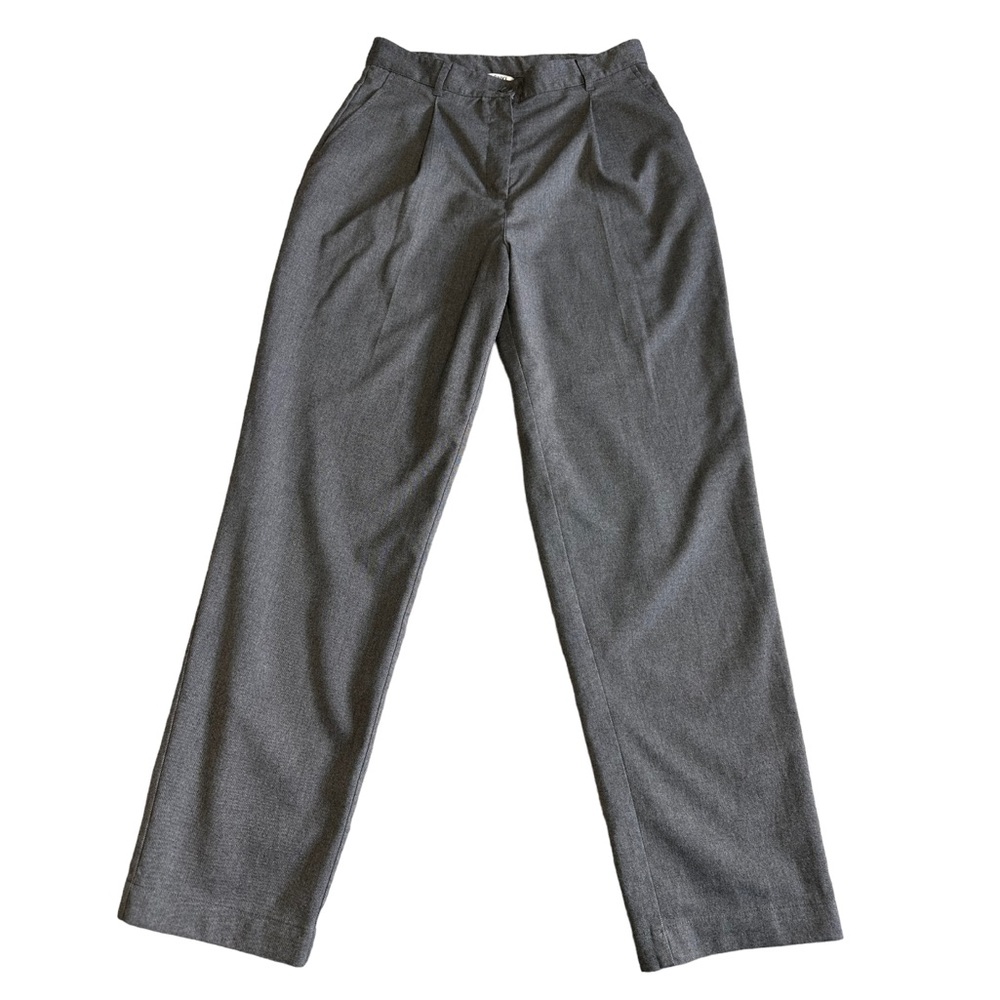 Monkl Gray Pleated Front Straight Leg Career Wear Trousers Size 40 (US 10)